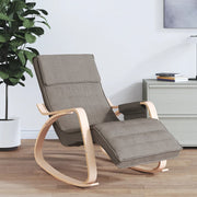 Schommelstoel stof 67x80x88 cm taupe berkenhout