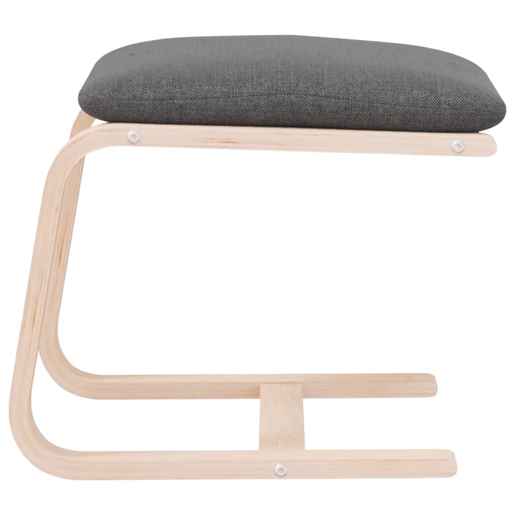 Voetenbank 51X41X40 Cm Stof Donkergrijs