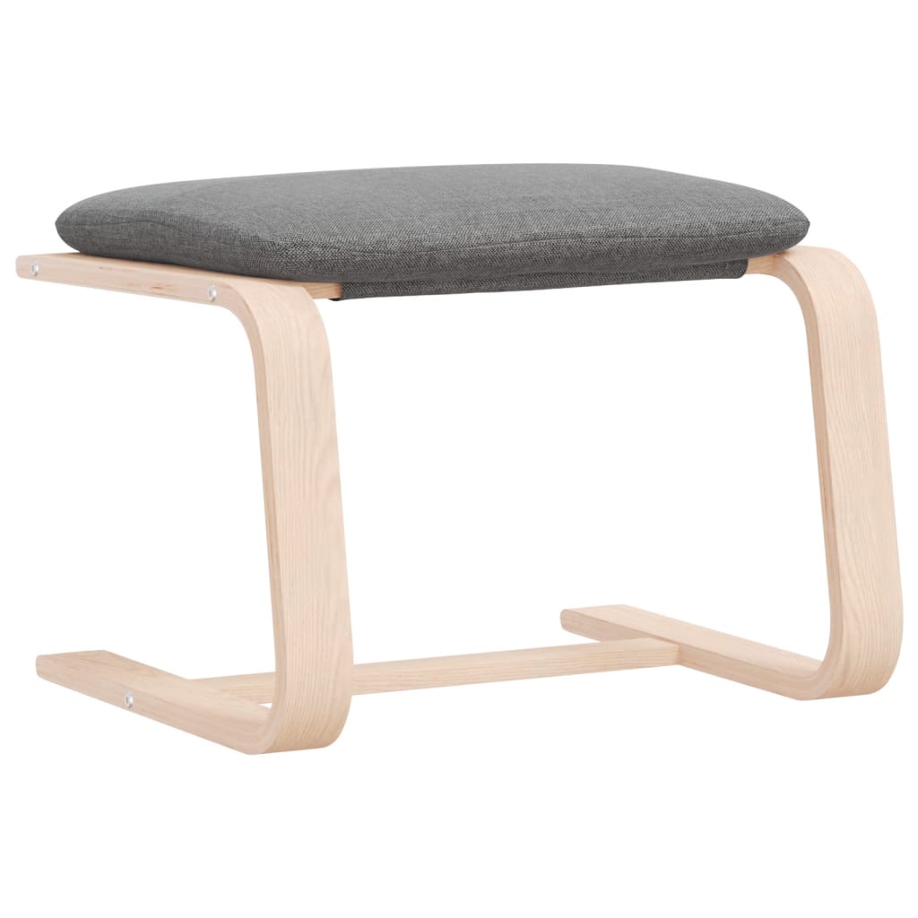 Voetenbank 51X41X40 Cm Stof Donkergrijs