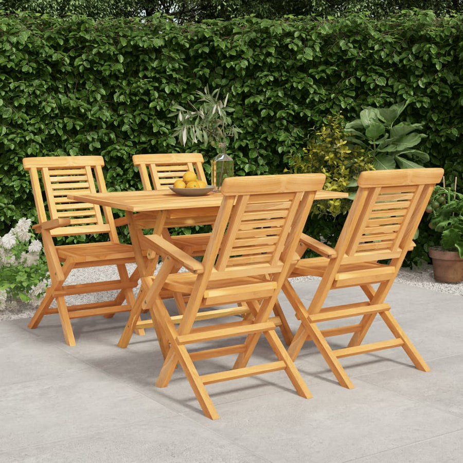 5-Delige Tuinset Massief Teakhout 4