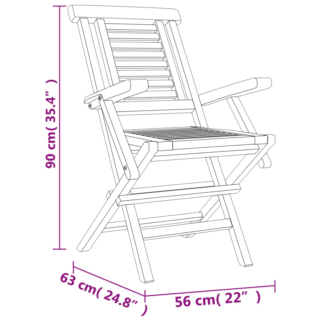 5-Delige Tuinset Massief Teakhout 1