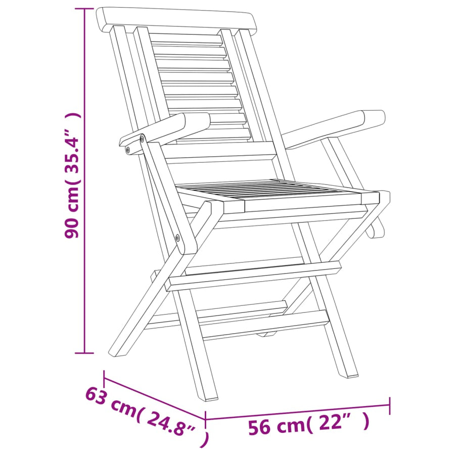 5-Delige Tuinset Massief Teakhout 1
