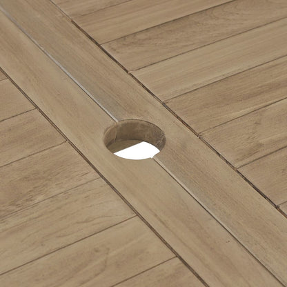 -Delige Tuinset Massief Teakhout Grijs 5