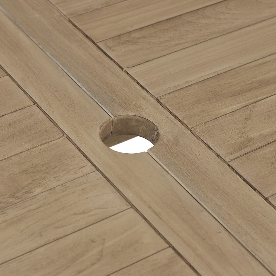 -Delige Tuinset Massief Teakhout Grijs 5