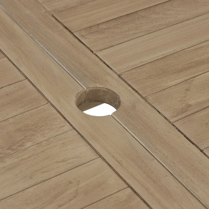 -Delige Tuinset Massief Teakhout Grijs 7
