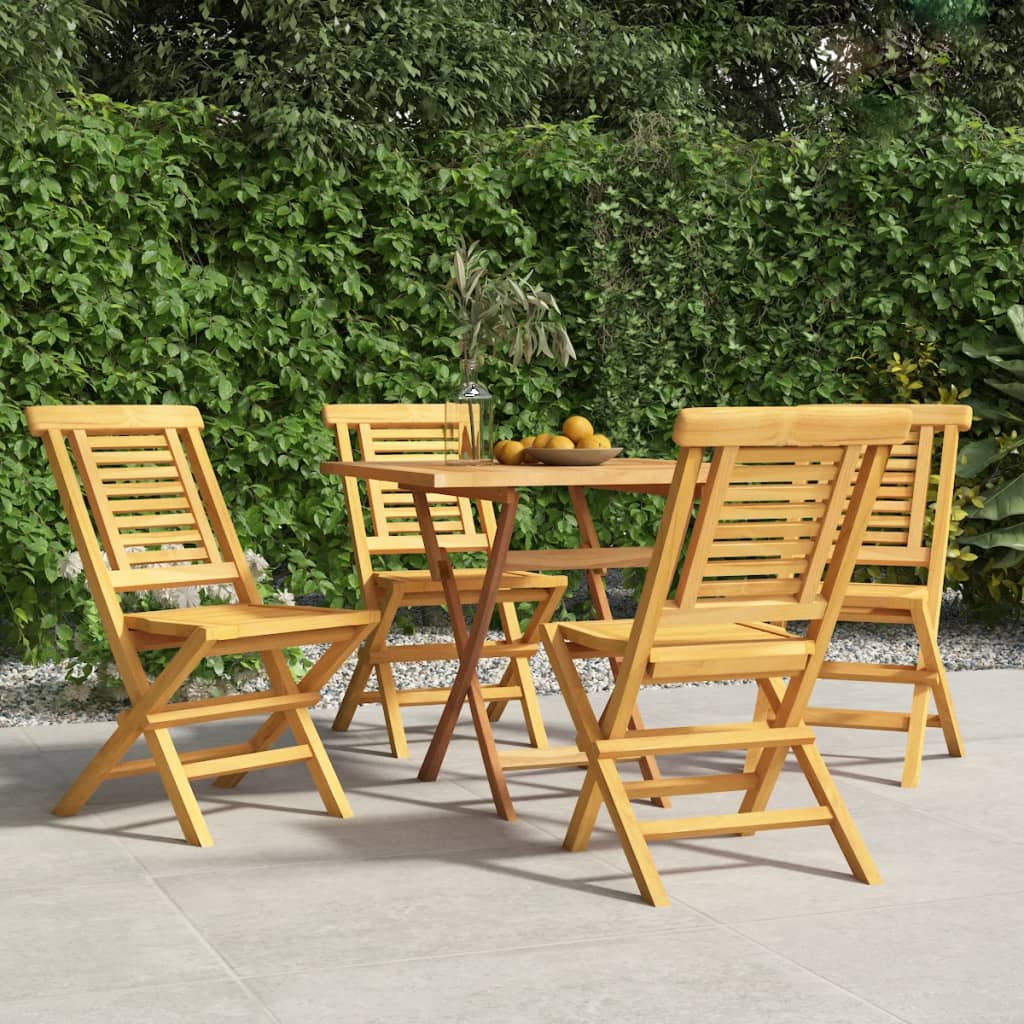 Tuinstoelen Inklapbaar 7X63X90 Cm Massief Teakhout 4 Zonder armleuning