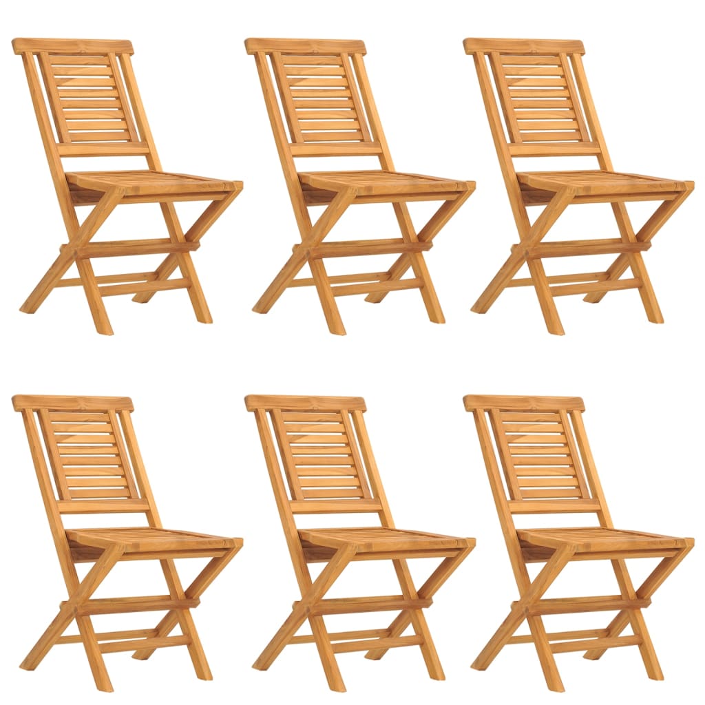 Tuinstoelen Inklapbaar 47X3X90 Cm Massief Teakhout 6 Zonder armleuning