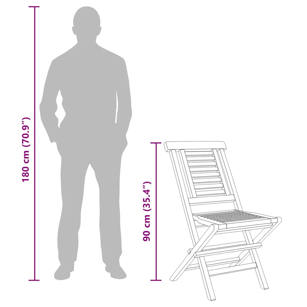 Tuinstoelen Inklapbaar 47X63X90 Cm Massief Teakhout 8