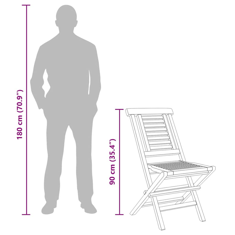 Tuinstoelen Inklapbaar 47X63X90 Cm Massief Teakhout 8