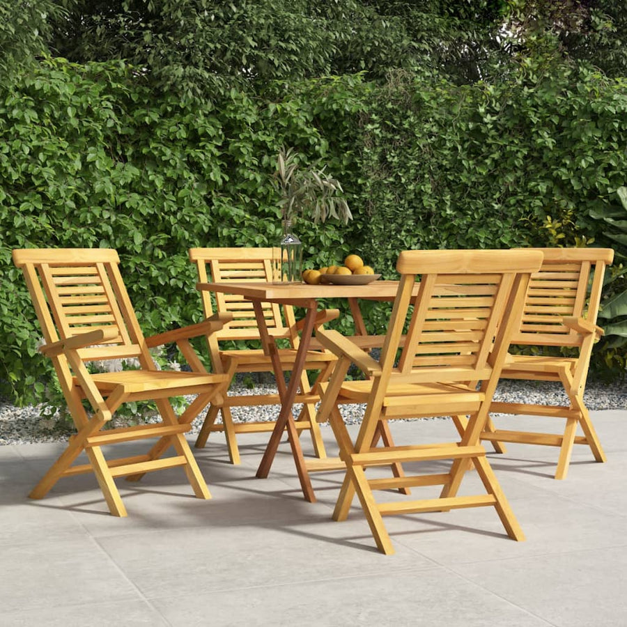 Tuinstoelen Inklapbaar 56X63X90 Cm Massief Teakhout 4