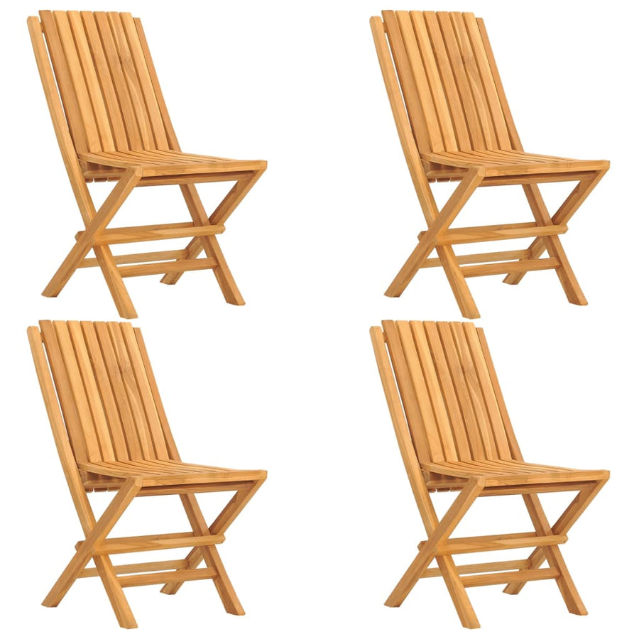 Tuinstoelen Inklapbaar 7X7X89 Cm Massief Teakhout 4 Zonder armleuning