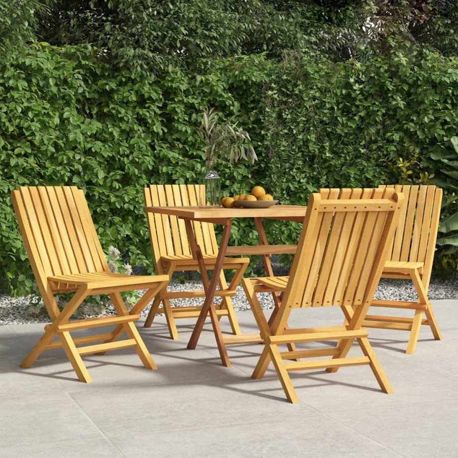 Tuinstoelen Inklapbaar 7X7X89 Cm Massief Teakhout 4 Zonder armleuning