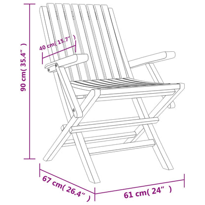 Tuinstoelen Inklapbaar 61X67X90 Cm Massief Teakhout 8 Met armleuning