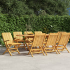 Garden chairs 8 pcs foldable 61x67x90 cm solid teak wood
