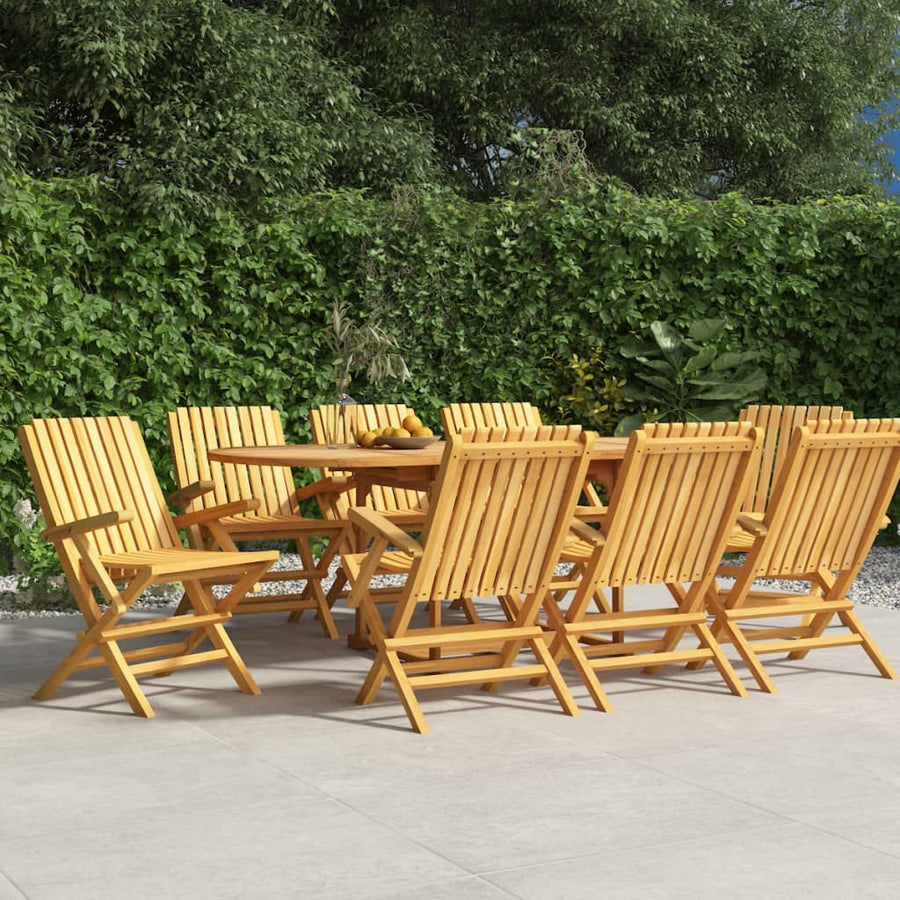 Tuinstoelen Inklapbaar 61X67X90 Cm Massief Teakhout 8 Met armleuning