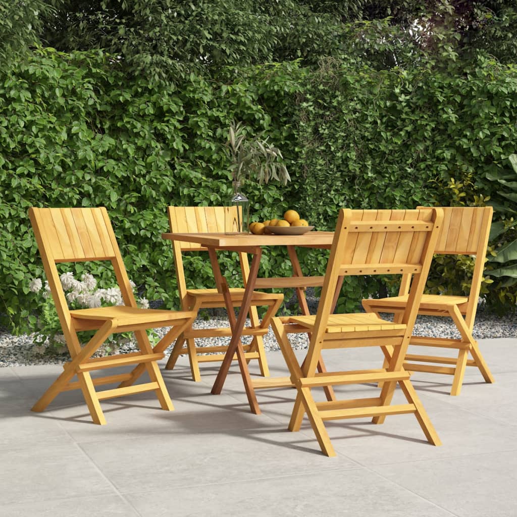 Tuinstoelen Inklapbaar 7X61X90 Cm Massief Teakhout 4 Zonder armleuning