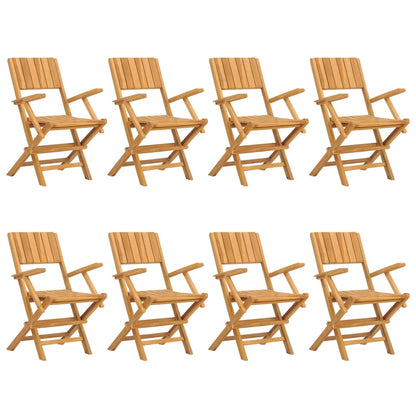 Tuinstoelen Inklapbaar 55X61X90 Cm Massief Teakhout 8 Met armleuning