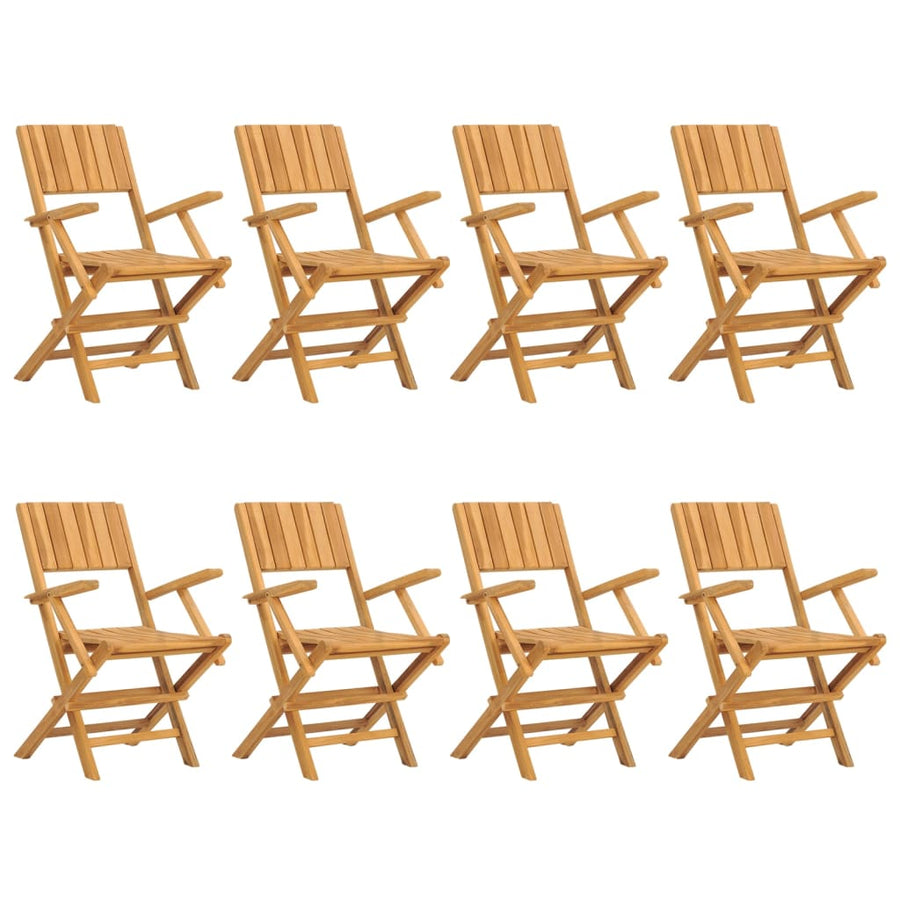 Tuinstoelen Inklapbaar 55X61X90 Cm Massief Teakhout 8 Met armleuning