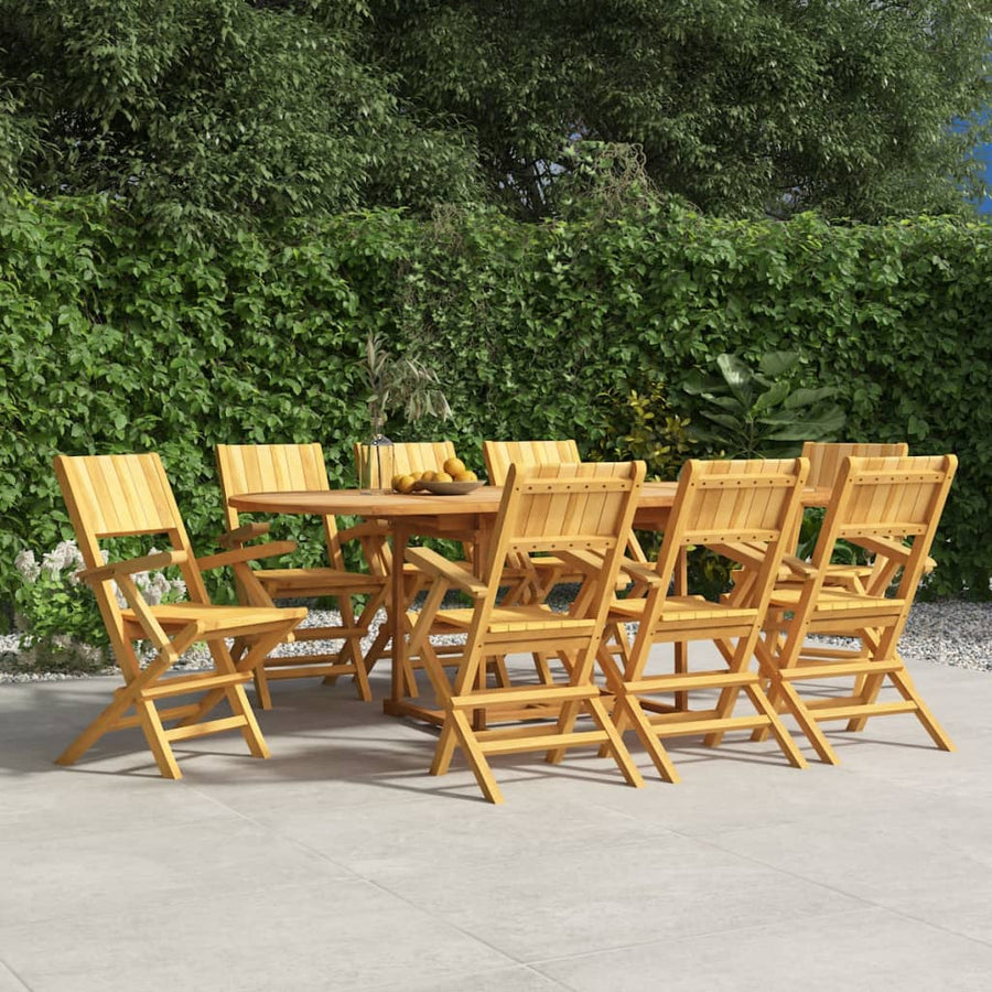Tuinstoelen Inklapbaar 55X61X90 Cm Massief Teakhout 8 Met armleuning