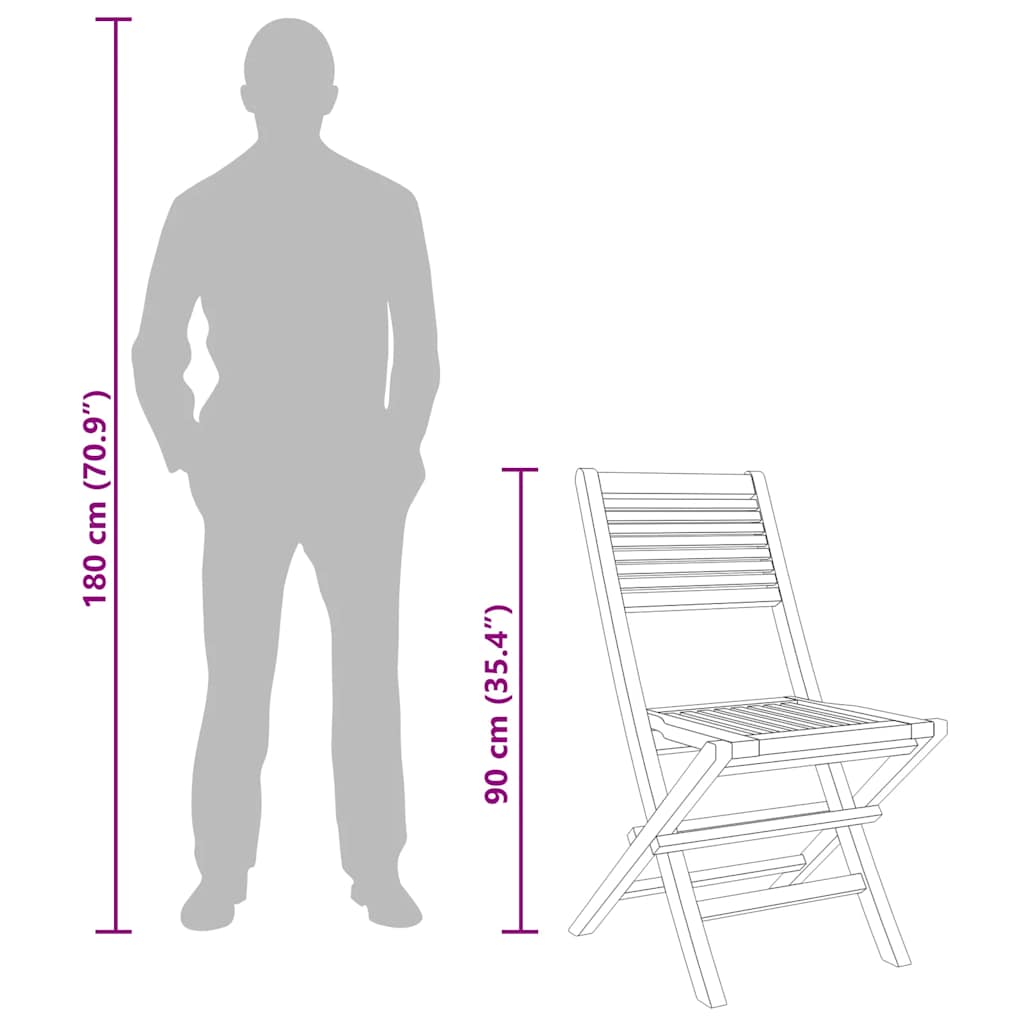 Tuinstoelen Inklapbaar 47X62X90 Cm Massief Teakhout 4