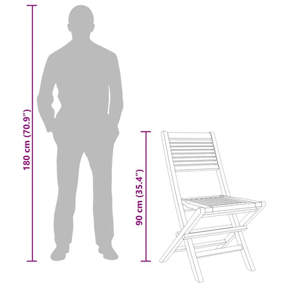 Tuinstoelen Inklapbaar 47X62X90 Cm Massief Teakhout 6