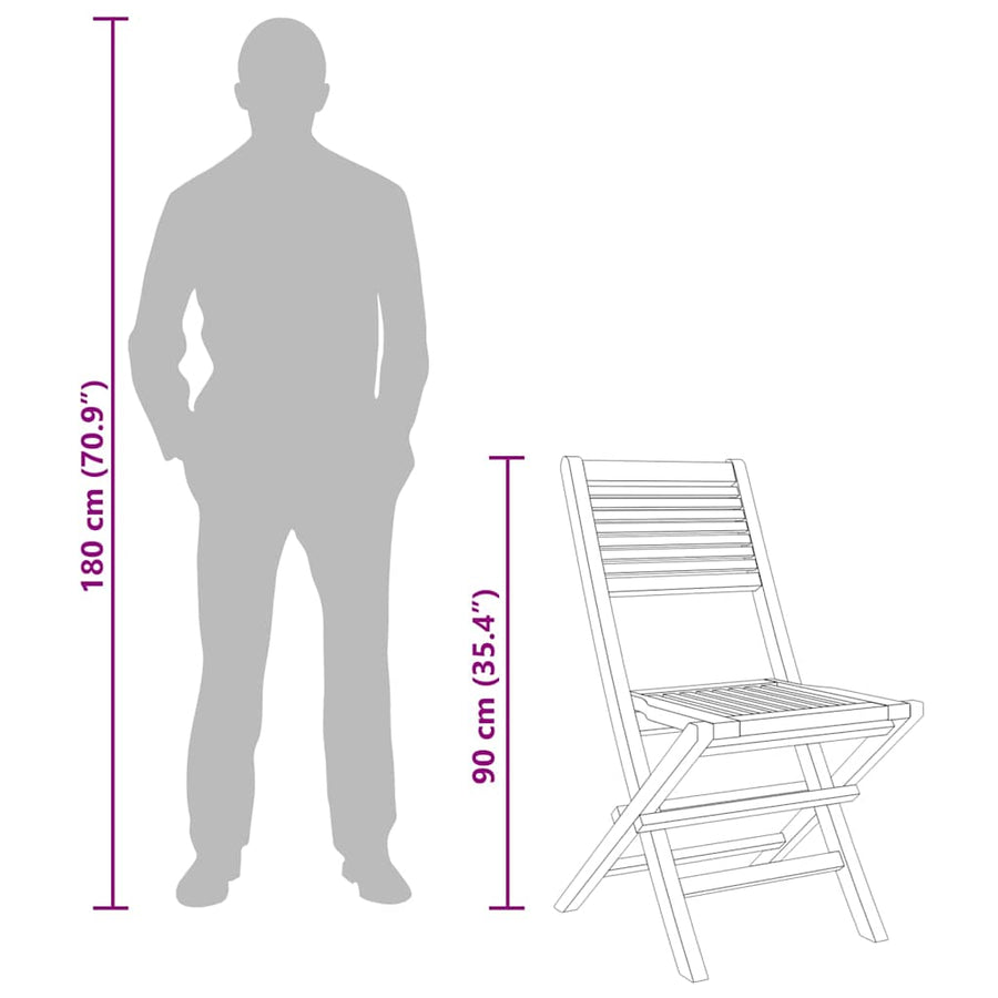 Tuinstoelen Inklapbaar 47X62X90 Cm Massief Teakhout 8