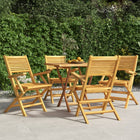 Foldable garden chairs 4 pcs 55x62x90 cm solid teak wood
