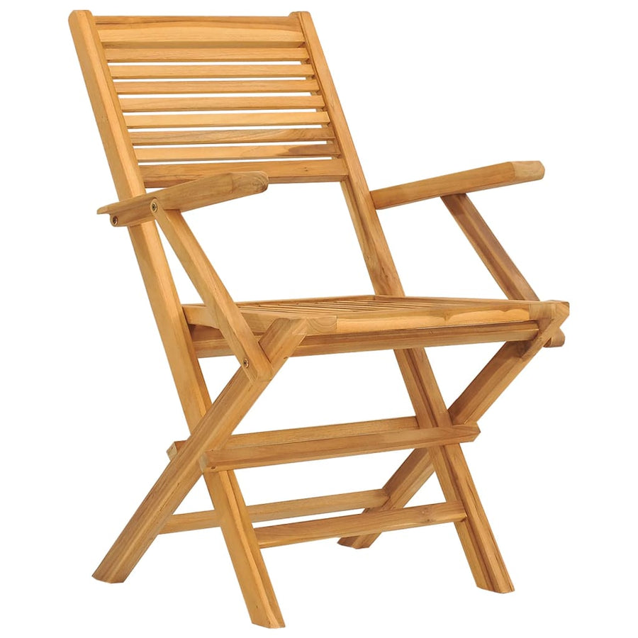 Tuinstoelen Inklapbaar 55X2X90 Cm Massief Teakhout 6 Met armleuning