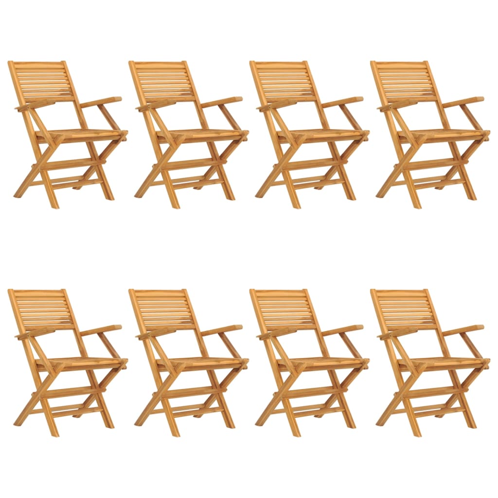 Tuinstoelen Inklapbaar 55X62X90 Cm Massief Teakhout 8 Met armleuning