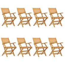 Tuinstoelen Inklapbaar 55X62X90 Cm Massief Teakhout 8 Met armleuning