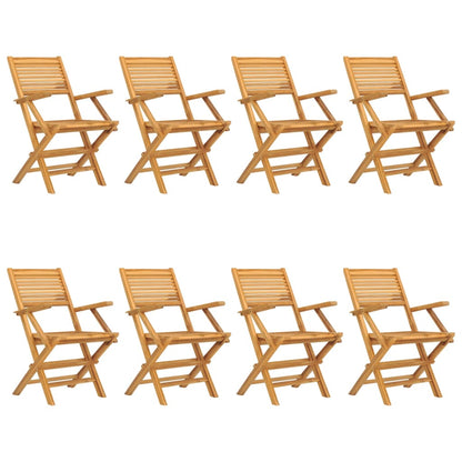 Tuinstoelen Inklapbaar 55X62X90 Cm Massief Teakhout 8 Met armleuning