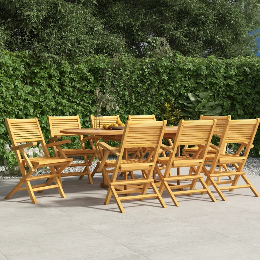 Tuinstoelen Inklapbaar 55X62X90 Cm Massief Teakhout 8 Met armleuning
