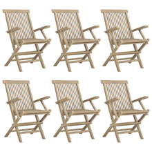 Tuinstoelen Inklapbaar 5X1X89 Cm Massief Teakhout Grijs 6