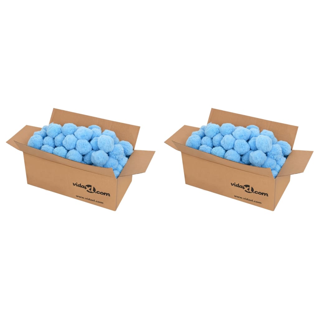 Zwembadfilterbolletjes Antibacterieel Polyetheen 1400 g Blauw