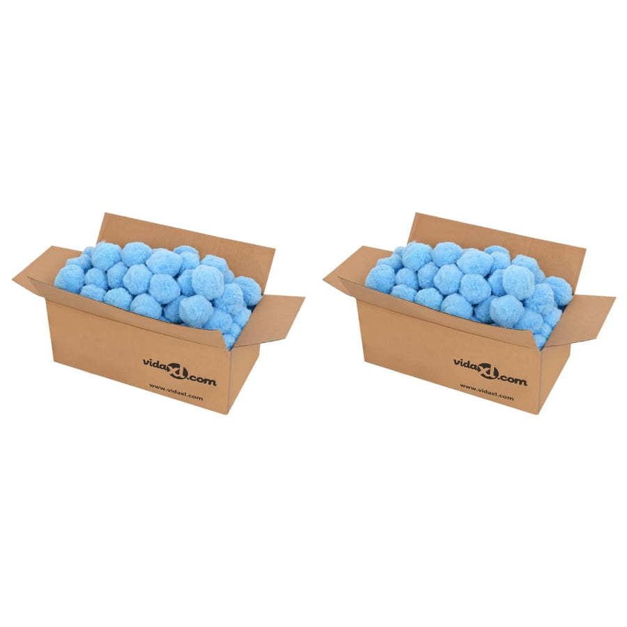 Zwembadfilterbolletjes Antibacterieel Polyetheen 1400 g Blauw