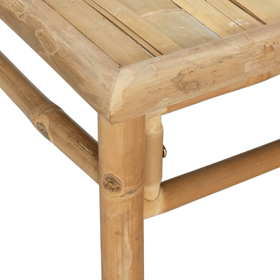 2-Delige Loungeset Met Kussens Bamboe Lichtgrijs 3x corner + 5x middle + 2x footrest + chair + table