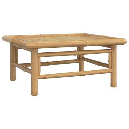 7-Delige Loungeset Met Kussens Bamboe Taupe 2x corner + 2x middle + chair + footrest + table