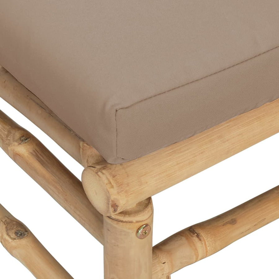 Tuinhoekbanken 2 St Met Kussens Bamboe Taupe Hoekbank (2 st)