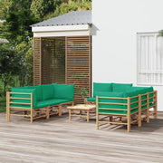 Loungeset 9-delig bamboe groen