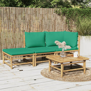 Loungeset 3-delig bamboe groen