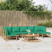 Loungeset 8-delig bamboe groen