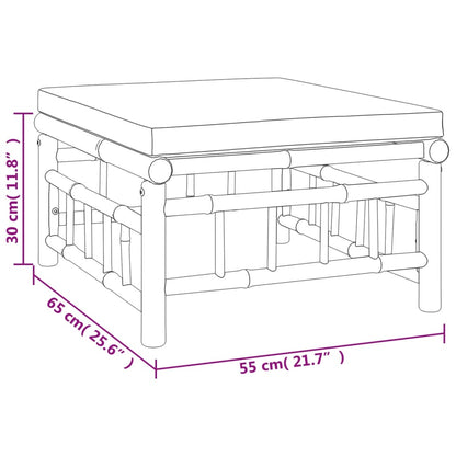 6-Delige Loungeset Met Kussens Bamboe 1