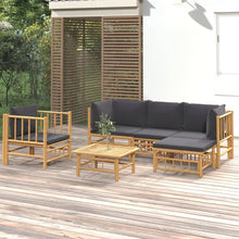 6-Delige Loungeset Met Kussens Bamboe 1