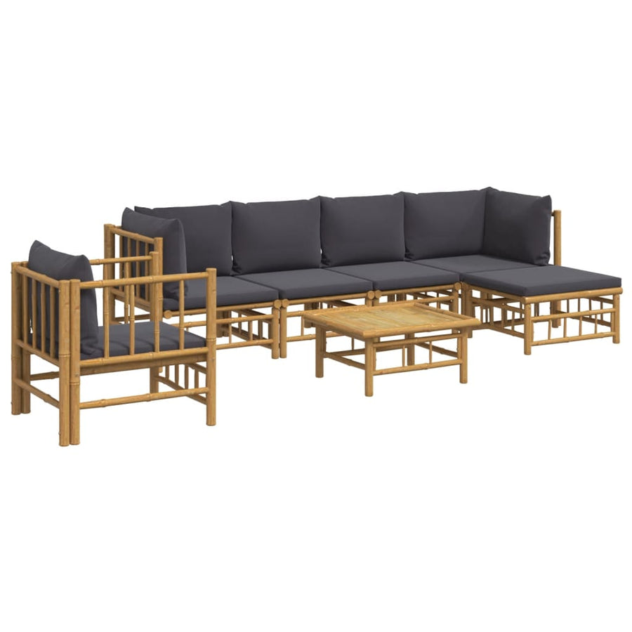 7-Delige Loungeset Met Kussens Bamboe 1