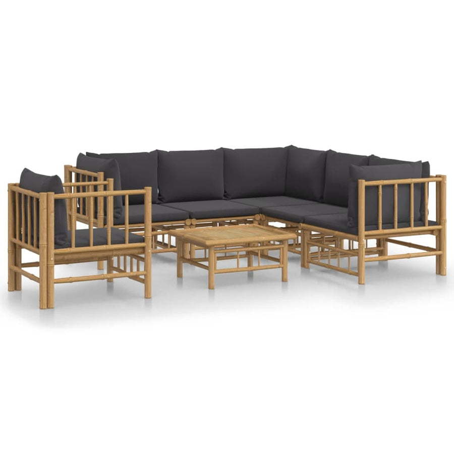 7-Delige Loungeset Met Kussens Bamboe 1
