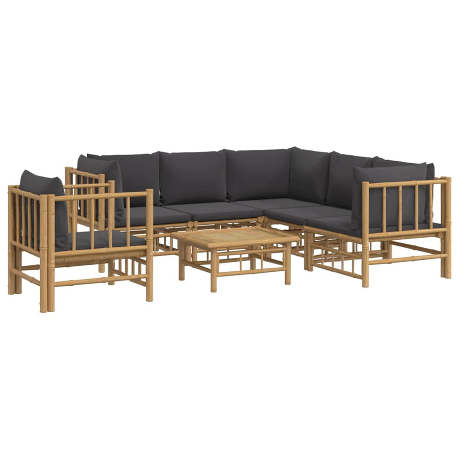 7-Delige Loungeset Met Kussens Bamboe 1