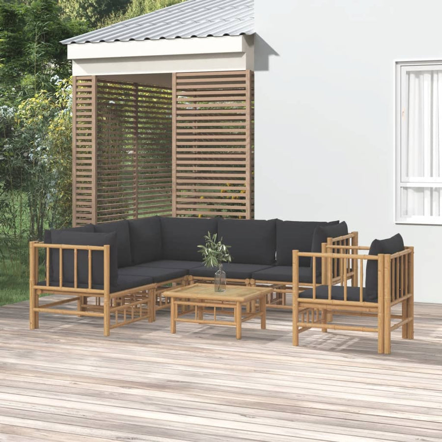 7-Delige Loungeset Met Kussens Bamboe 1