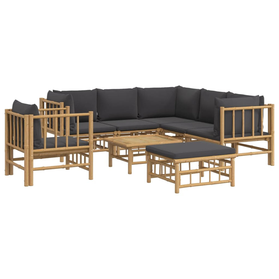 8-Delige Loungeset Met Kussens Bamboe 1