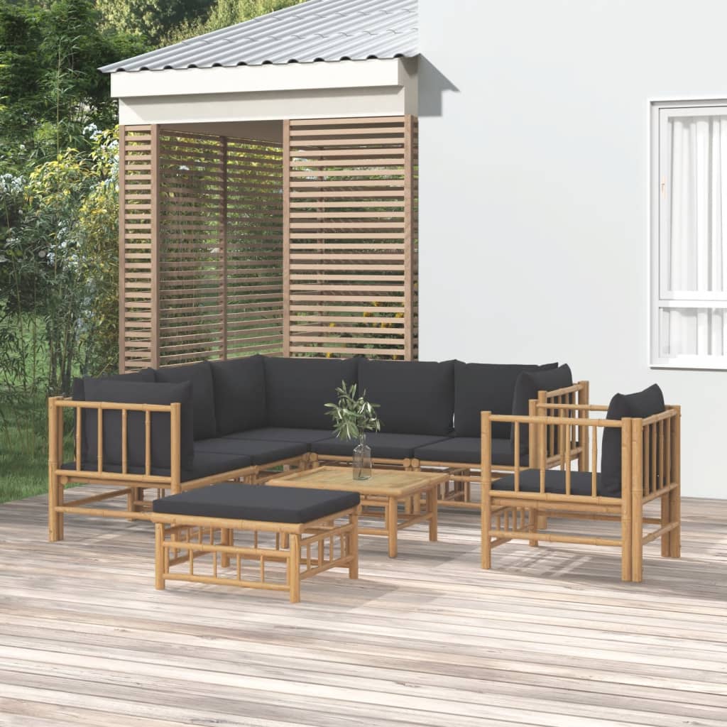 8-Delige Loungeset Met Kussens Bamboe 1