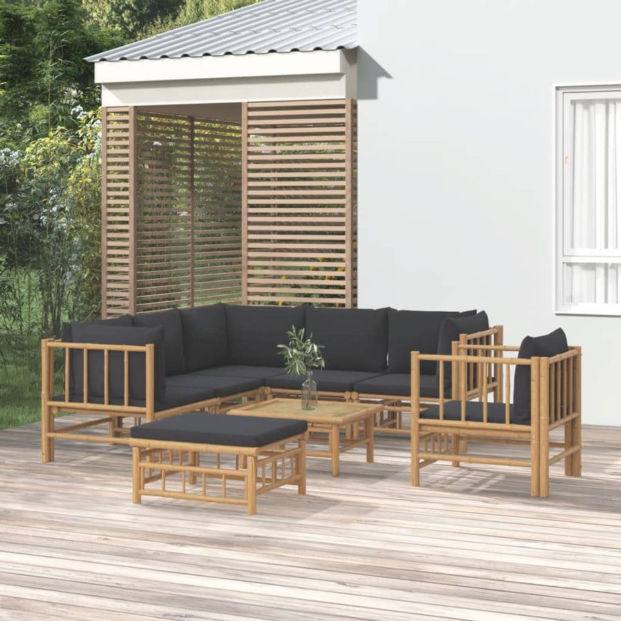8-Delige Loungeset Met Kussens Bamboe 1